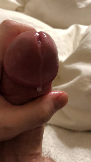 Edging with oil and cum