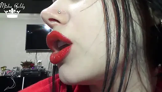 JOI bibir merah & lipstik