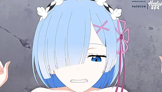 Rem sansürsüz rezero hentai tarafından amının içine boşalıyor