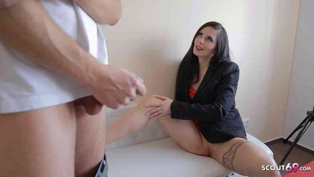 German Femdom bailiff MILF seduces Teen debtor to Fuck her
