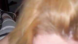 Blowjob blonde teen girl chokes...