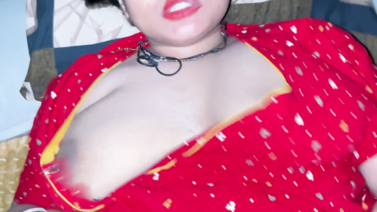 My Hot Indian Wife in Red Saree Seduced Me for Full Night Wild Ride