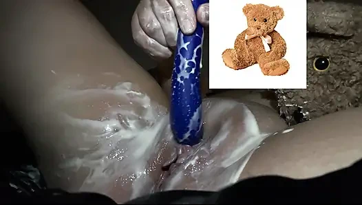 4k-ASMR YOGURT FOOD FETISH- KINKY STEPSISTER MASTURBATES WITH DILDO- CUMFLATION HENTAI-  -ARABIAN SNOWWHITE