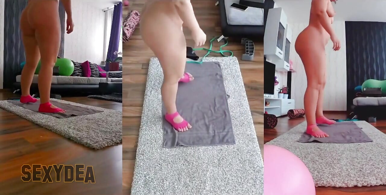 Trostruko zadirkivano: pridruži mi se na senzualnom golom treningu sa pogledom na trostruku kameru!