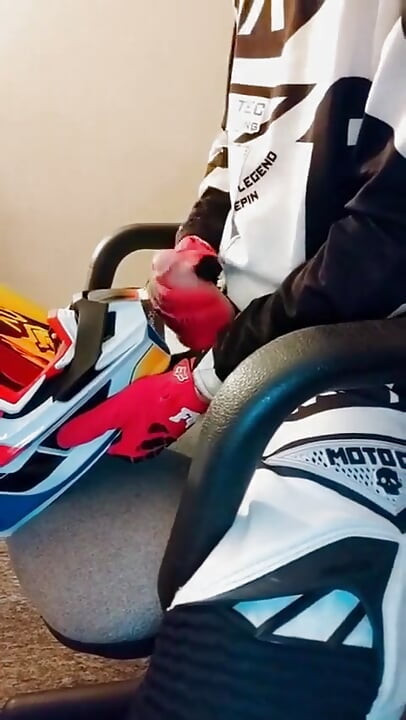 Mx Motoboy Cumming on Mx Helmet