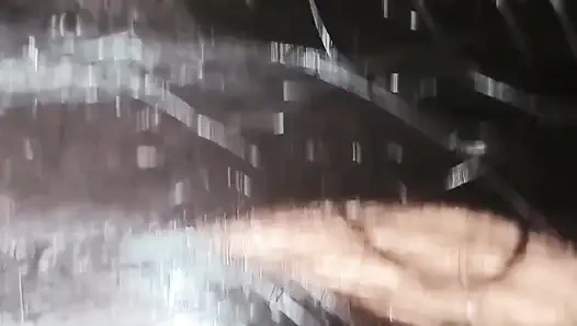 After taking a shower, wash off