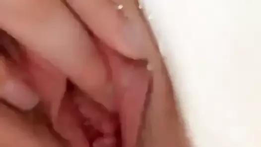 Fuck buddy spreading pussy for me