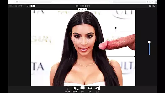 Kim kardashian sahte büyük cumshot üzerinde the yüz