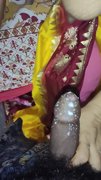 Key moment from "Desi bhabhi drinking beer with her boss and fucked"