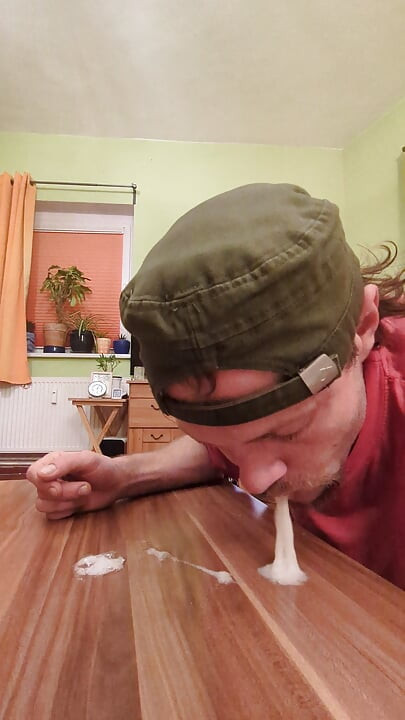 Throwing huge saliva bubbles