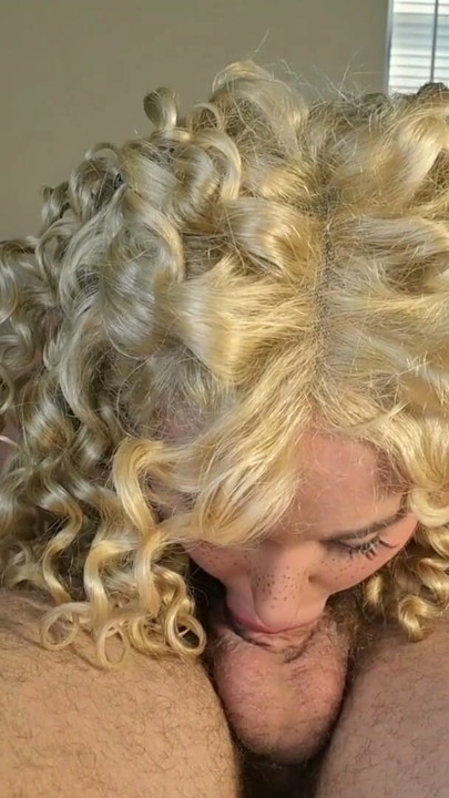 Messy, sloppy suck n fuck from blonde Fiona Brandy! Dick explodes cum on my face, mouth and tongue! | Clip 2