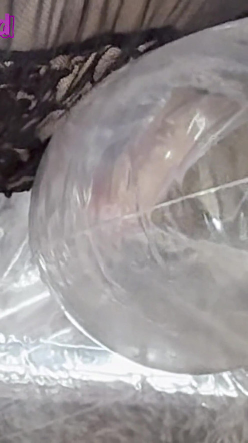 Watch a man creampie a clear transparent doll - Missionary - close up slow motion | Clip 1