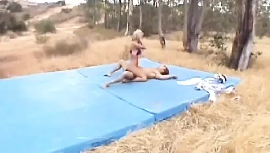 Perfect French babe fucked outdoors