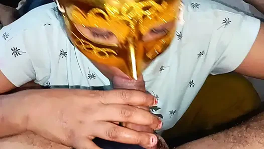 Камшот в рот индийская бхабхи сосет большой черный хуй, трахается с оральным сексом, видео минета