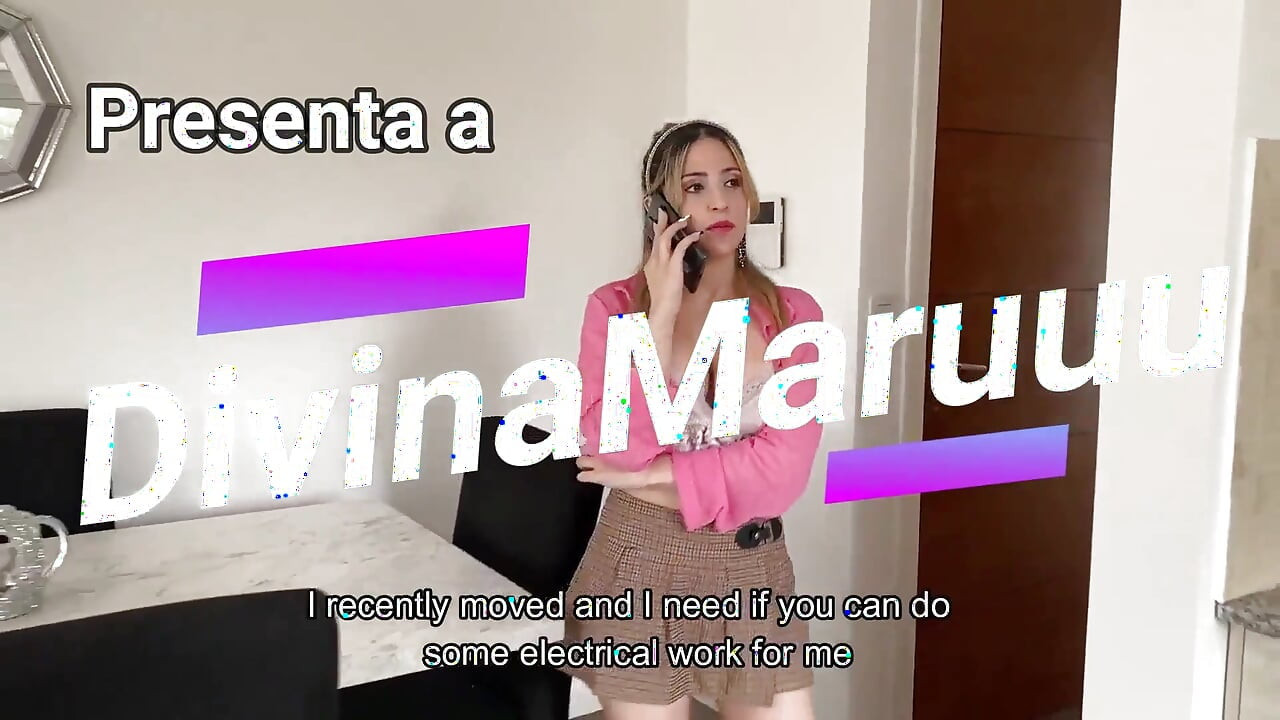 Hot Slut Fucks Electrician - Deep Anal and Throat Full of Milk