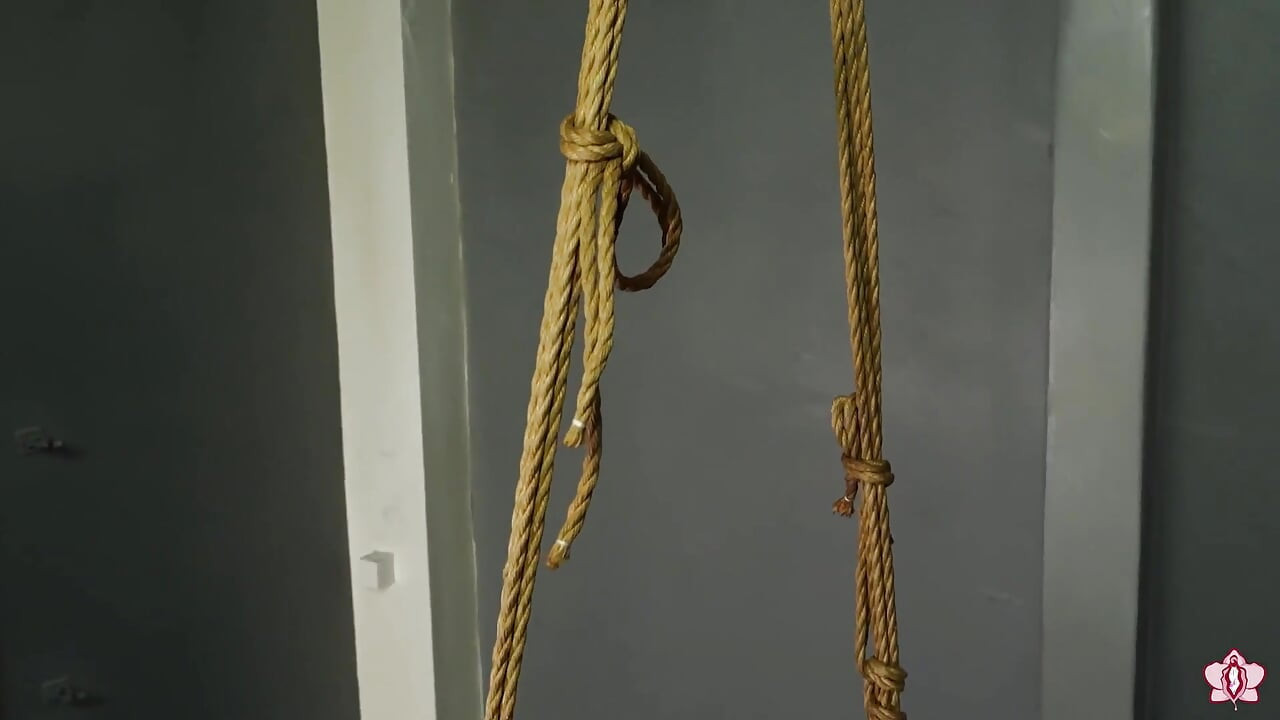 Slave Mila's Pleading Eyes Beg for Mercy as You Put Her Through Relentless Orgasms in Cruel Bondage Suspension