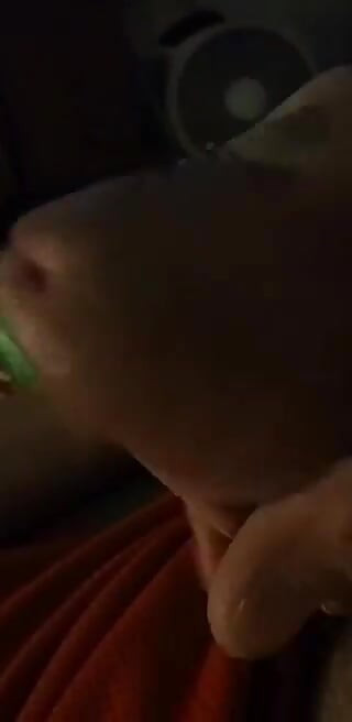 Stroking my hard cock