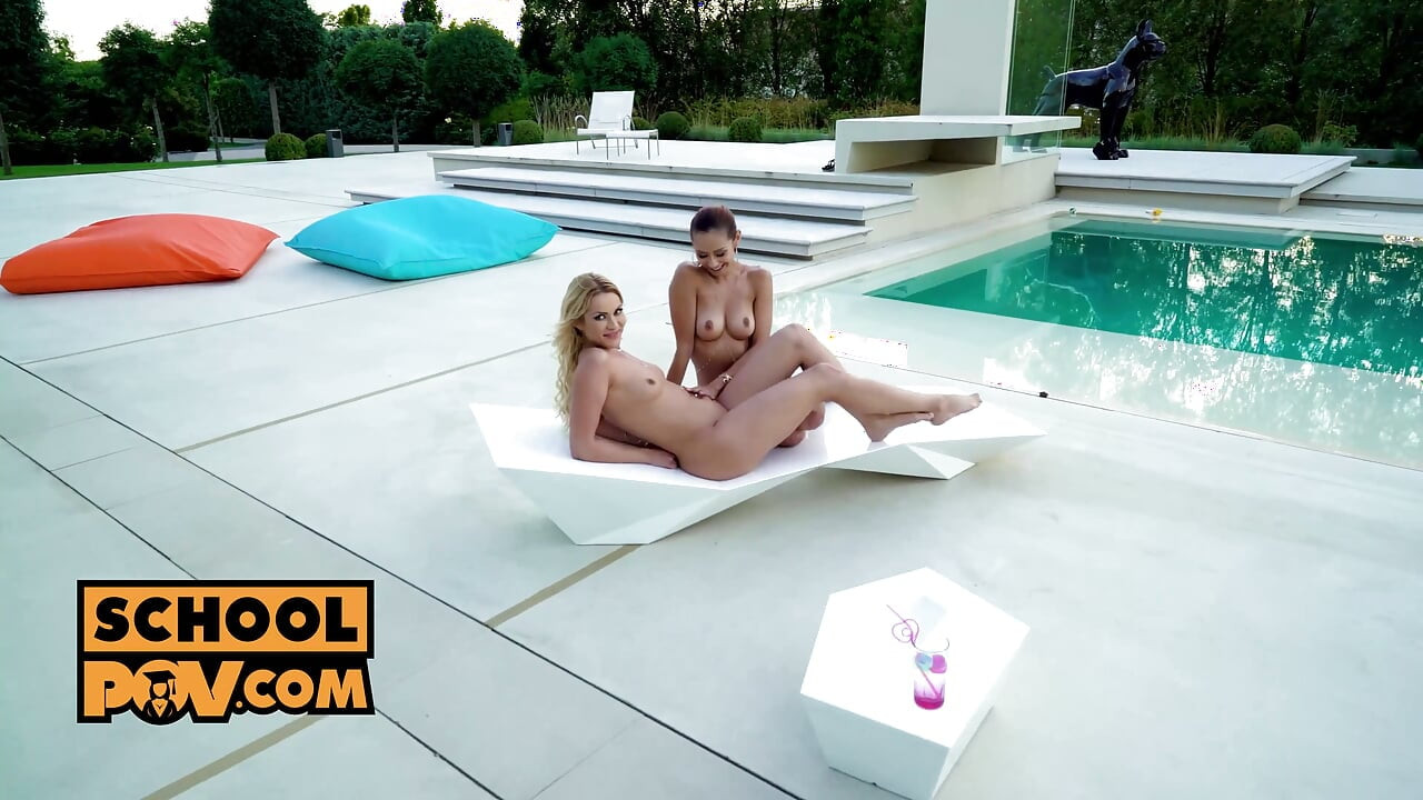 POV - Anal and pussy fuck action with trio babes Cherry Kiss and Veronica Leal