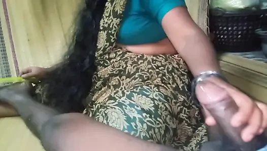 Indian  Tamil Wife Sucks Her Husband Cock to Cool Him up