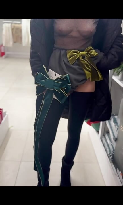 Sexy girl in shop