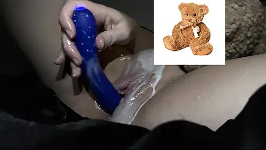 4k-ASMR YOGURT FOOD FETISH- KINKY STEPSISTER MASTURBATES WITH DILDO- CUMFLATION HENTAI-  -ARABIAN SNOWWHITE