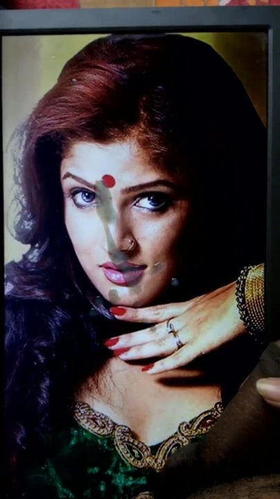 cum on sexy srabonti lips and face