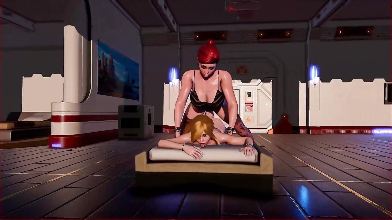 Futanari. Sexo Anal Duro En La Órbita De La Tierra