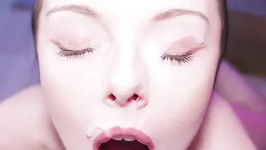 Homemade Blowjob POV Step Sister Loves SUCKING COCK & Gets a BIG FACIAL ...