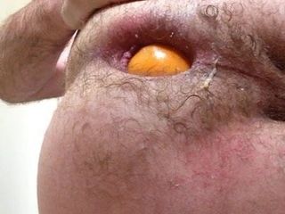 What's up my hole today? Orange ball shove in and push out