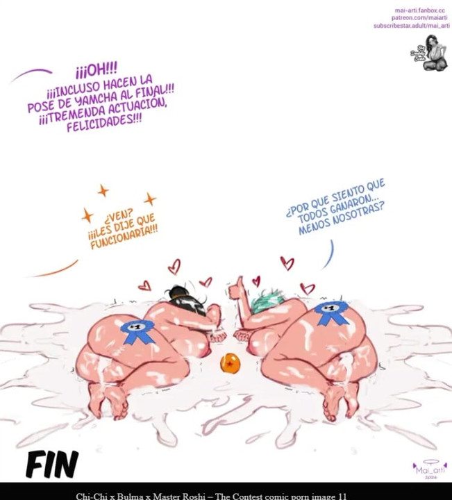 Chi-Chi x Bulma x Mestre Roshi - The Contest comic porn