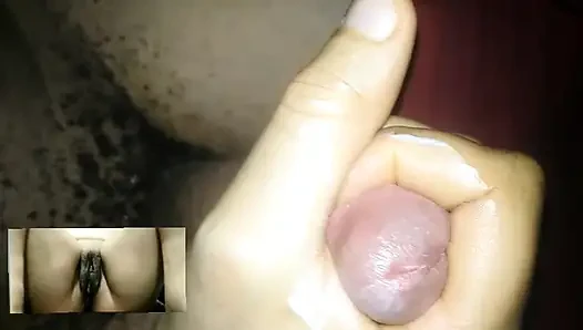 Video call with my online girlfriend masturbating