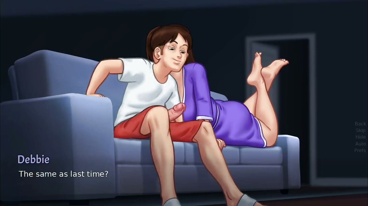 Big Ass Landlady Gives Blowjob and Footjob, He Cums on Her Ass - summertime saga gameplay part 1