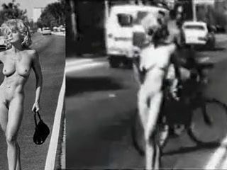 路上で裸のマドンナ