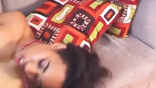 Sexy black babe pussy fucking dildo playing...cum in mouth