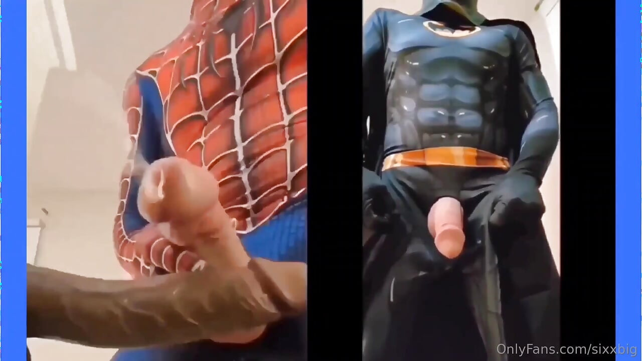 Batman and Spiderman a Big Cock Team