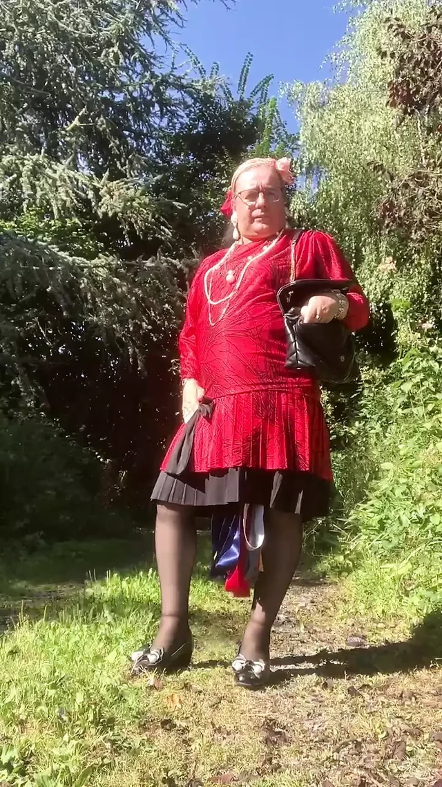Dressed with a vintage dress for a day
