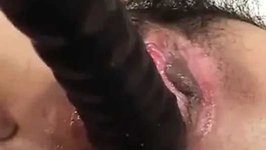 Masturbating Tied Hairy Asian Pussy