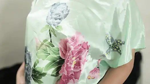 Exotischer indischer hijab im Glänzenden Satin - dicke creampie-Ölmassage mit dickem arsch