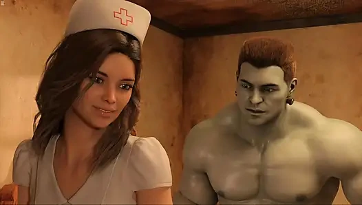 Giant Guy Fucking Cheating Nurse Pussy And Creampies Cuckold Boyfriend Enjoys On Phone