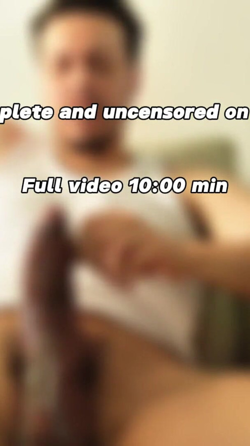 Man with a huge uncut cock jerkin off while talking dirty. | Clip 1