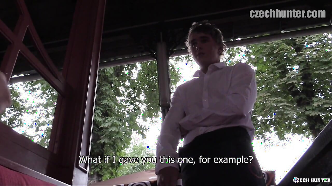 Amateur Czech Hunter Seduces Young Waiter for a Bareback Sex Session Indoors