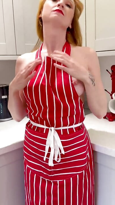 Kitchen MILF Serves Herself with Yoghurt