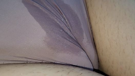 I spit and Rub Amazing Cameltoe Pussy of My Friend's Wife