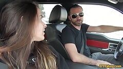 DTFSluts - Had sex in the car  with  Abbie Maley and James Deen