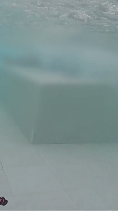Flashing my dick in front of a young girl in public pool and helps me and fuck - it's very risky with couple near - P2 | Clip 1