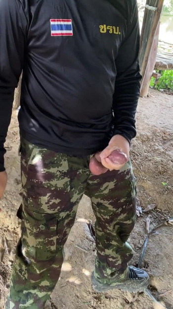 Powerful moment from "Military jerk off while smoking"