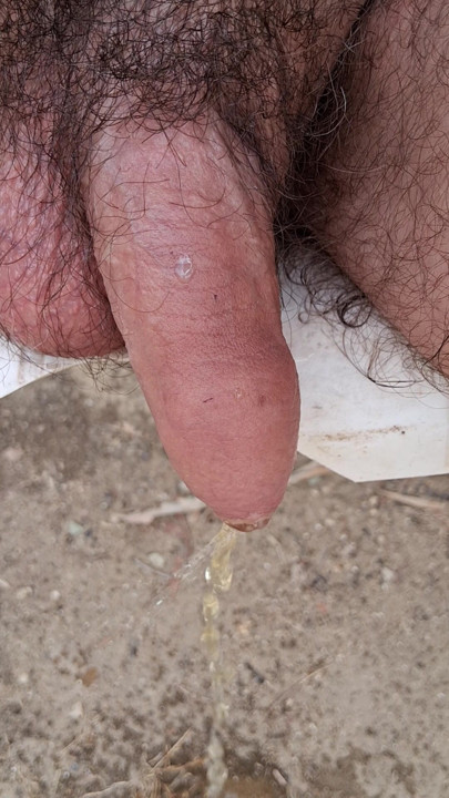 Pissing outdoors
