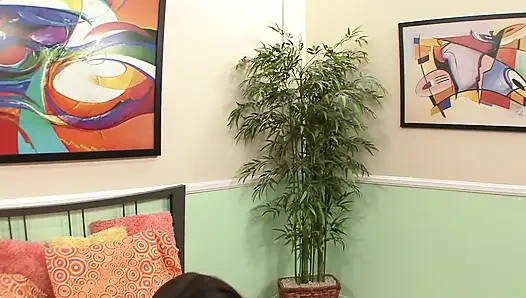 Sexy babe is sucking big and hard prick