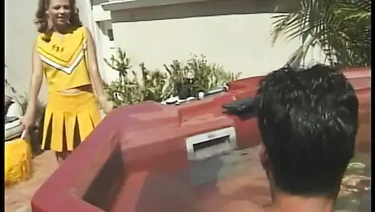 Sexy teen with small tits has sensual fuck in the jacuzzi