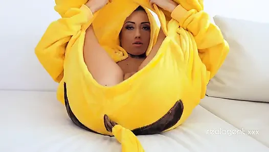 Amazing sexy Pikachu enjoys spreading her wet shaved wide hole